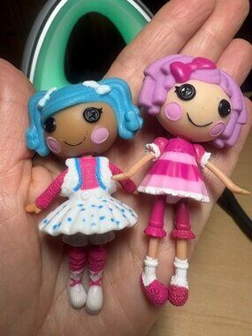 2 Mini Lalaloopsy Mittens Fluff 'N' Stuff & Pillow Featherbed Dolls  2010 3"